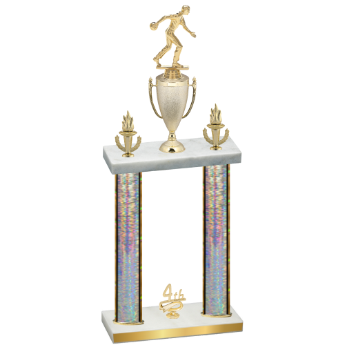 Double Silver Glacier Fourth Place Bowling Trophy