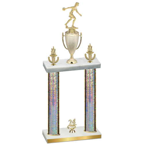 Double Silver Glacier Year Bowling Trophy