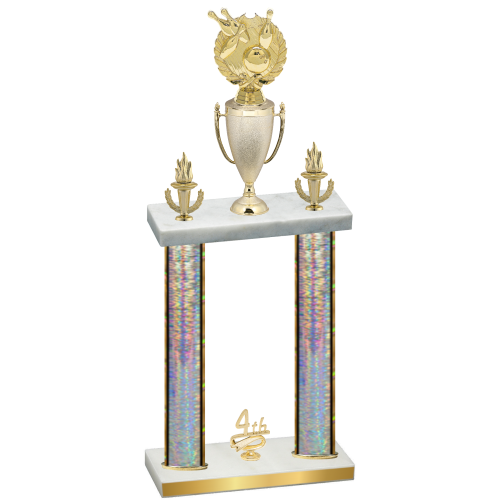 Double Silver Glacier Fourth Place Bowling Trophy