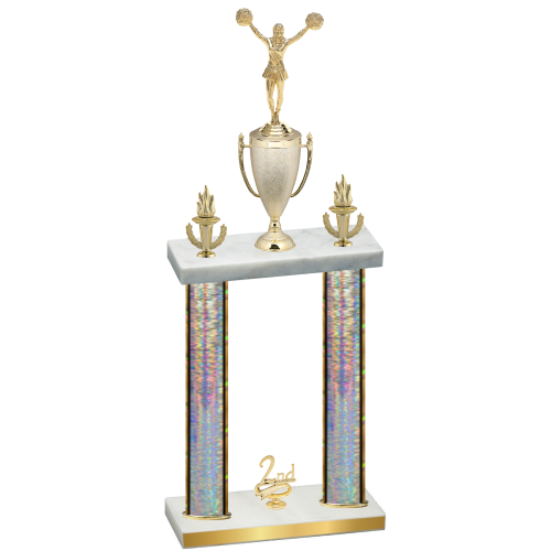 Double Silver Glacier Second Place Cheerleading Trophy
