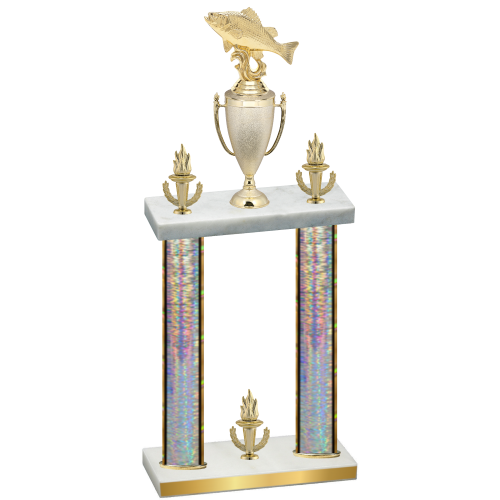 Double Silver Glacier Victory Fishing Trophy