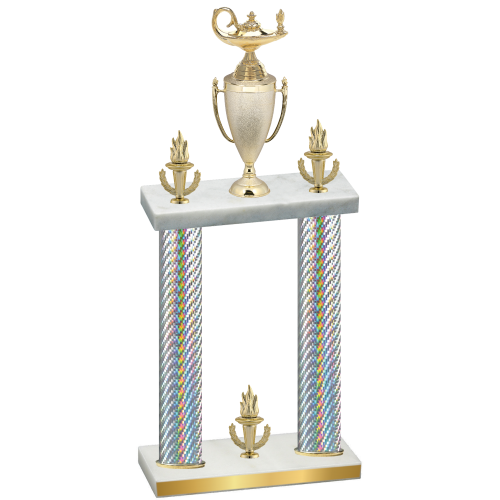 Double Silver Carbon Fiber Victory Academics Trophy