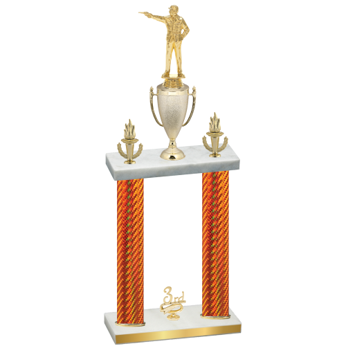 Double Orange Carbon Fiber Third Place Shooter Trophy