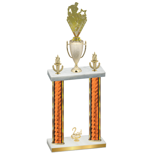 Double Orange Glacier Second Place Rugby Trophy