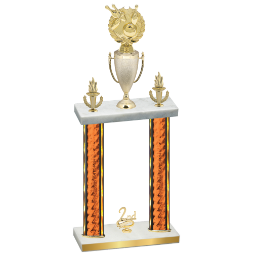 Double Orange Glacier Second Place Bowling Trophy
