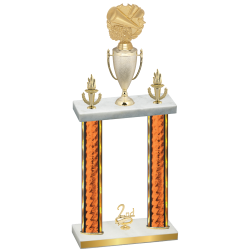 Double Orange Glacier Second Place Cheerleading Trophy
