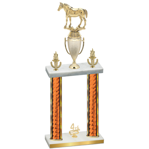Double Orange Glacier Fourth Place Horses Trophy