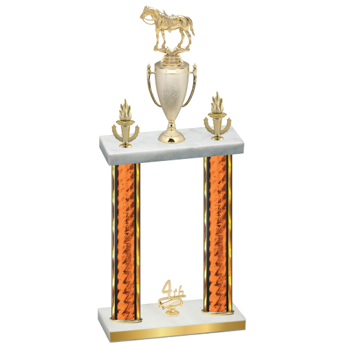 Double Orange Glacier Fourth Place Horses Trophy
