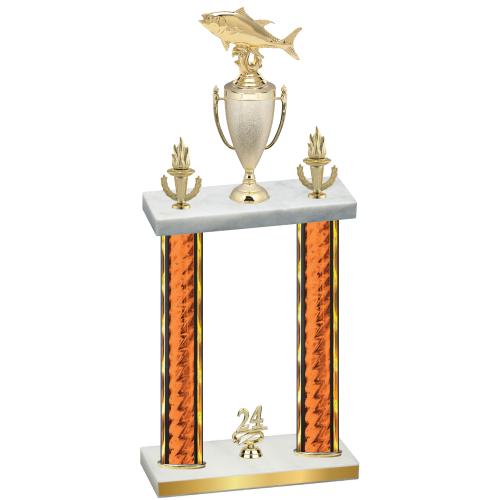 Double Orange Glacier Year Fishing Trophy