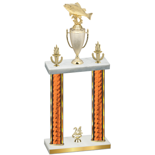 Double Orange Glacier Year Fishing Trophy