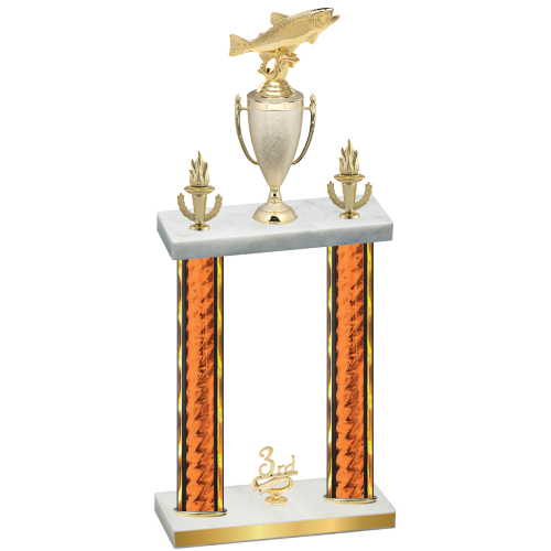 Double Orange Glacier Third Place Fishing Trophy