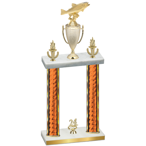 Double Orange Glacier Year Fishing Trophy