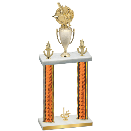 Double Orange Glacier First Place Baseball Trophy