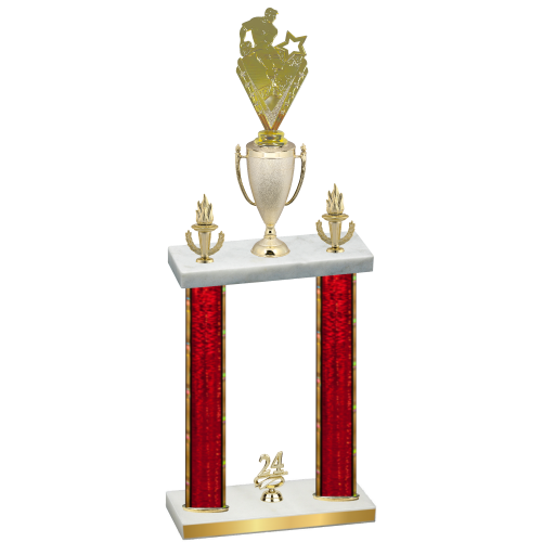 Double Red Glacier Year Rugby Trophy