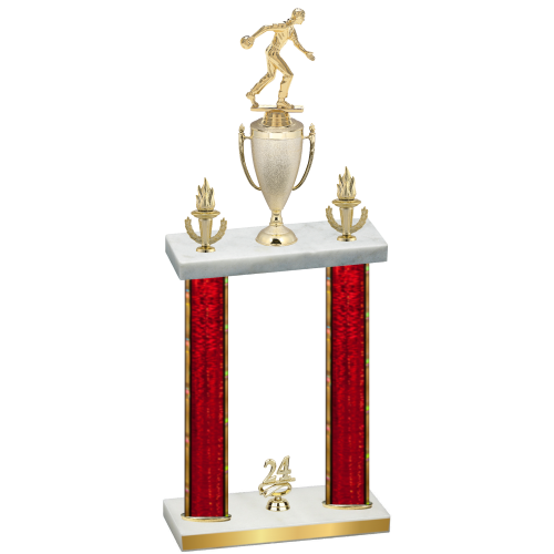 Double Red Glacier Year Bowling Trophy