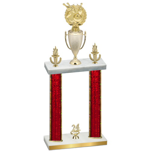 Double Red Glacier Year Bowling Trophy
