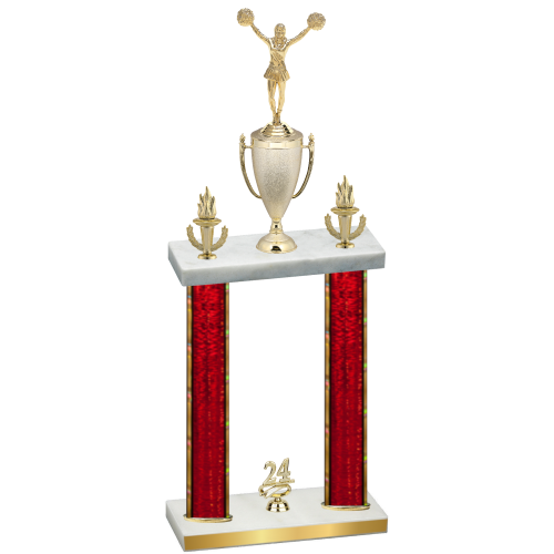 Double Red Glacier Year Cheerleading Trophy