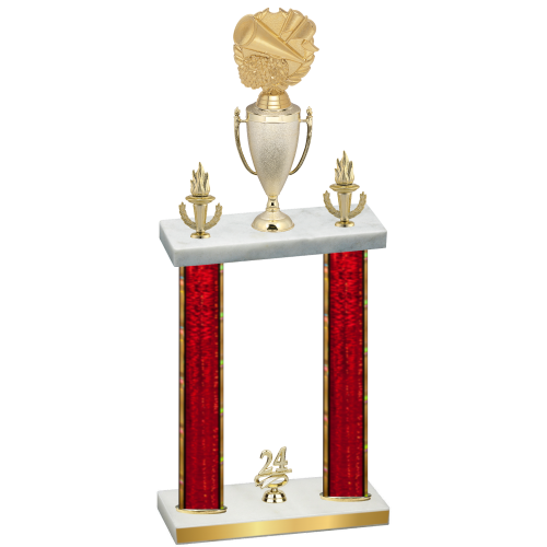 Double Red Glacier Year Cheerleading Trophy