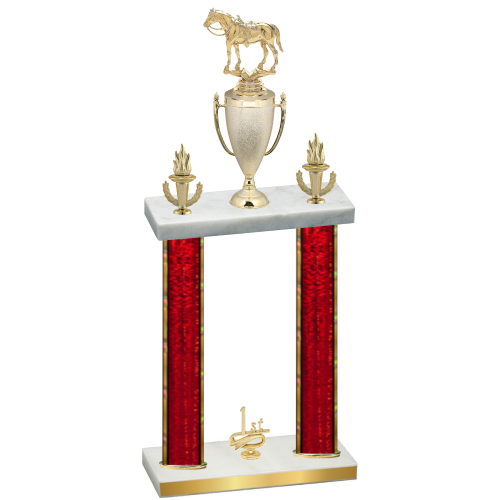 Double Red Glacier First Place Horses Trophy