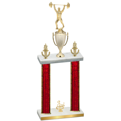 Double Red Glacier Third Place Weights Trophy