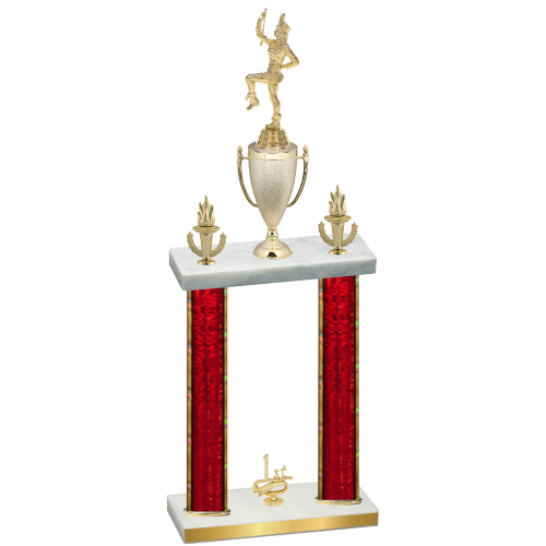 Double Red Glacier First Place Majorette Trophy