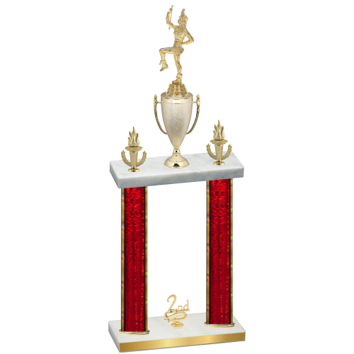 Double Red Glacier Second Place Majorette Trophy