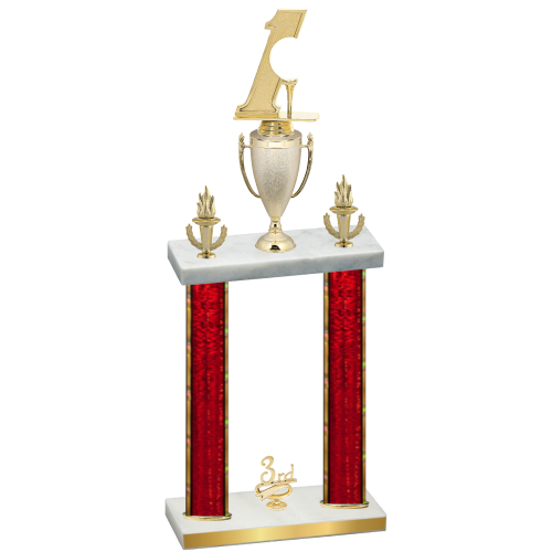 Double Red Glacier Third Place Golf Trophy