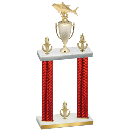 Double Red Carbon Fiber Victory Fishing Trophy