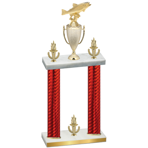 Double Red Carbon Fiber Victory Fishing Trophy