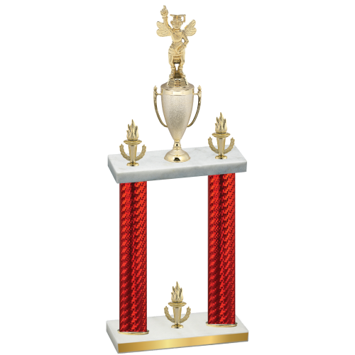 Double Red Carbon Fiber Victory Academics Trophy