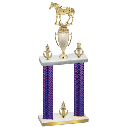 Double Purple Carbon Fiber Victory Horses Trophy