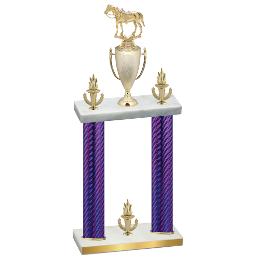 Double Purple Carbon Fiber Victory Horses Trophy
