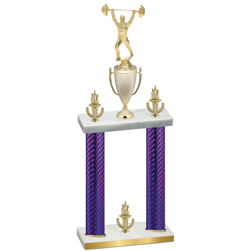 Double Purple Carbon Fiber Victory Weights Trophy