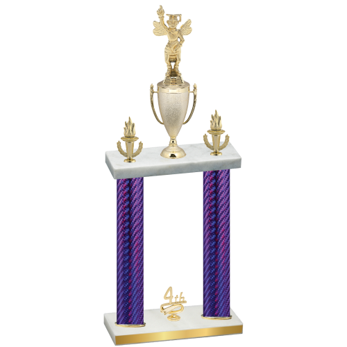 Double Purple Carbon Fiber Fourth Place Academics Trophy