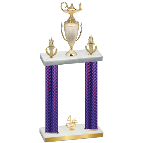 Double Purple Carbon Fiber Fourth Place Academics Trophy