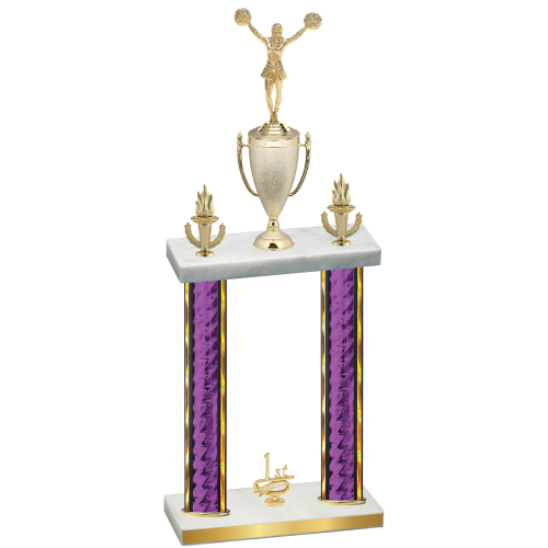 Double Purple Glacier First Place Cheerleading Trophy