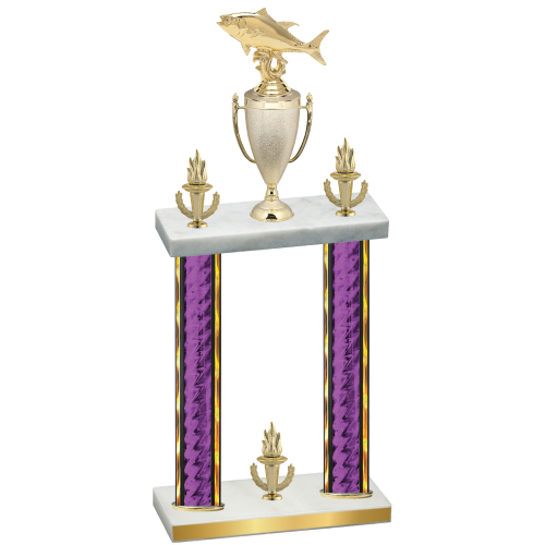 Double Purple Glacier Victory Fishing Trophy