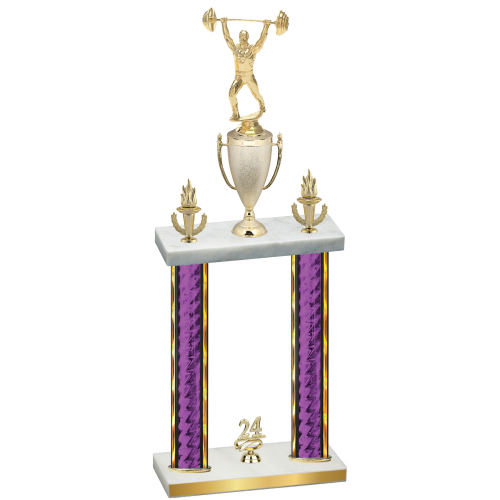 Double Purple Glacier Year Weights Trophy