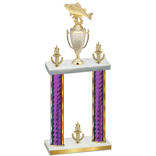Double Purple Glacier Victory Fishing Trophy