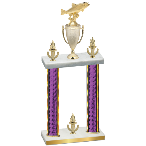 Double Purple Glacier Victory Fishing Trophy