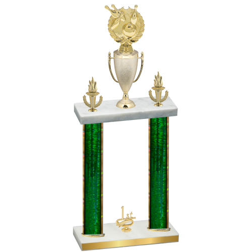 Double Green Glacier First Place Bowling Trophy