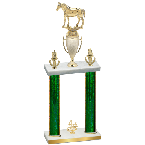 Double Green Glacier Fourth Place Horses Trophy