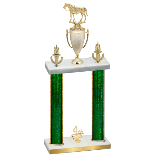 Double Green Glacier Fourth Place Horses Trophy