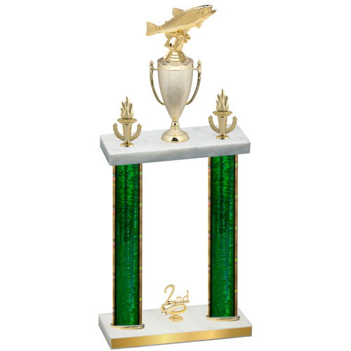 Double Green Glacier Second Place Fishing Trophy