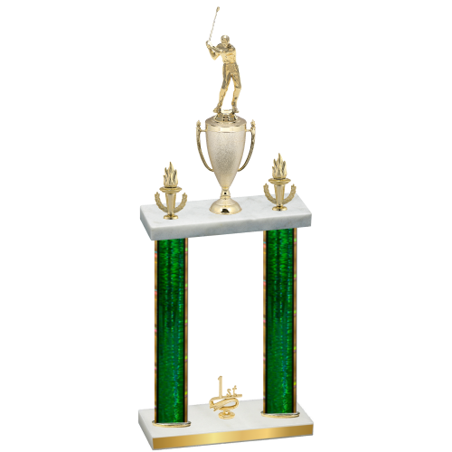 Double Green Glacier First Place Golf Trophy