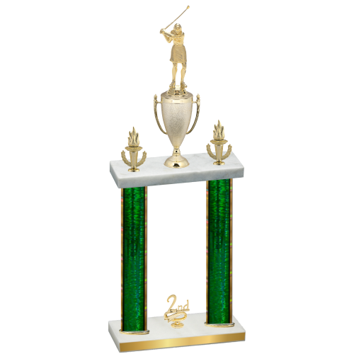Double Green Glacier Second Place Golf Trophy