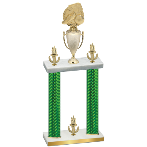 Double Green Carbon Fiber Victory Soccer Trophy
