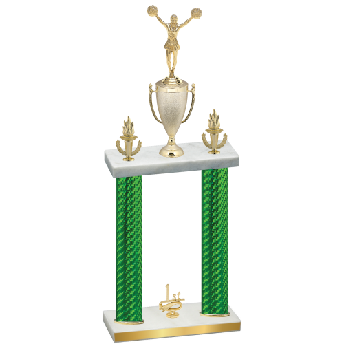 Double Green Carbon Fiber First Place Cheerleading Trophy