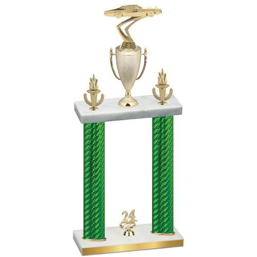 Double Green Carbon Fiber Year Cars Trophy
