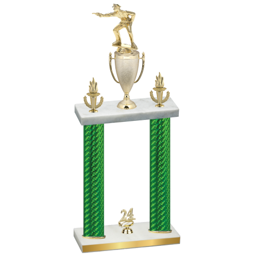 Double Green Carbon Fiber Year Shooter Trophy